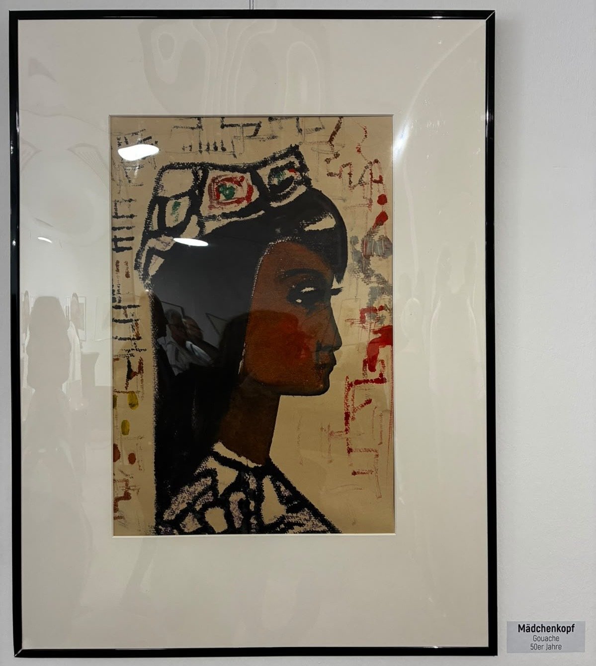 Gouache Mädchenkopf